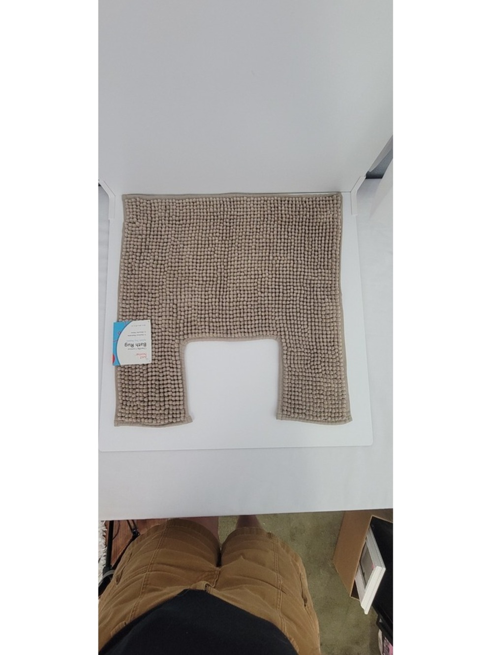 just home Bath Rug 20 in x 20 in, Aluminum Color